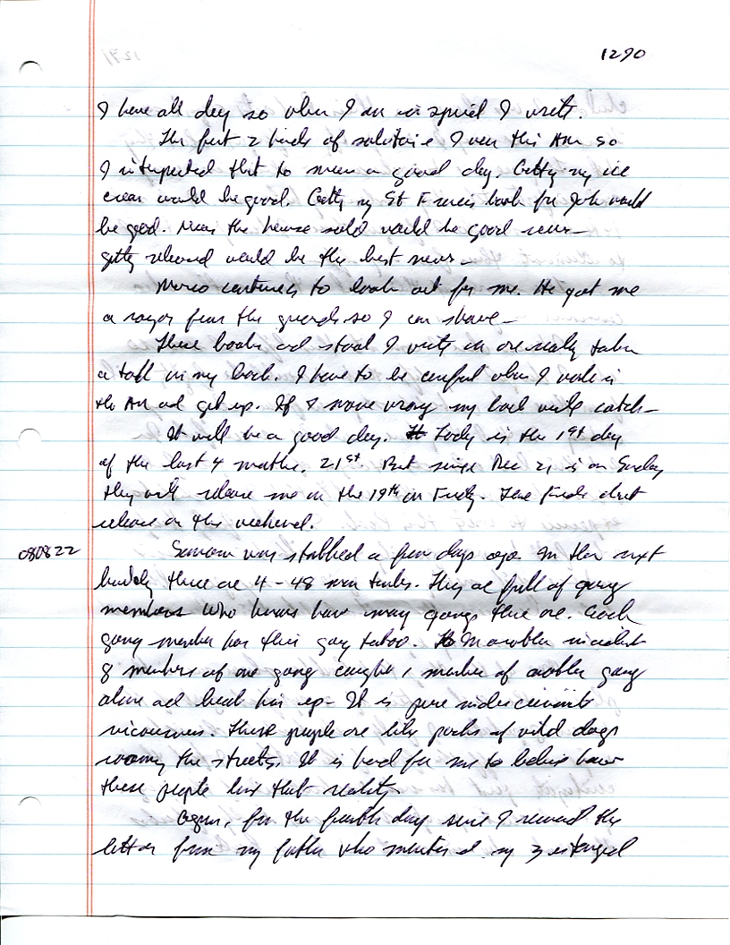 Dr John WorldPeace 2008 Prison Journal